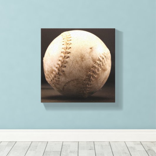 Old Baseball Leinwanddruck (Insitu (Holzboden))