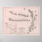 Old Battle of Trafalgar Map (1902) Poster (Vorne)