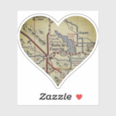 Old Belle Fourche SD Map Aufkleber (Blatt)