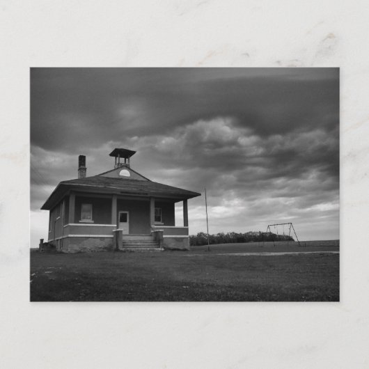 Old Bergen Schoolhouse Postkarte (Vorderseite)