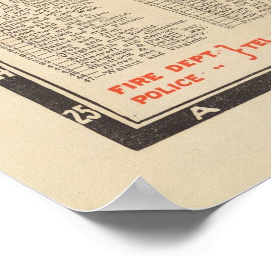 Old Berkeley CA Map (1912) Poster (Ecke)