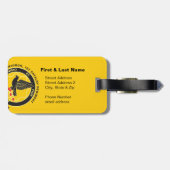 Old Bill/Gold Gepäckmarke - Anpassbar Gepäckanhänger (Rückseite horizontal)