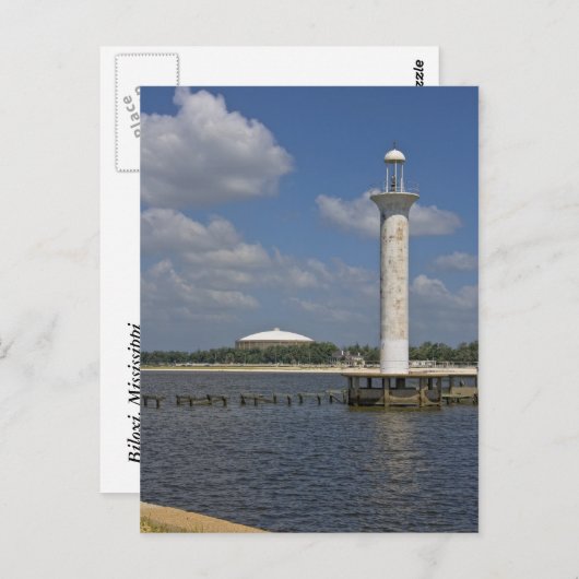 Old Biloxi Lighthouse Postkarte (Vorne/Hinten)