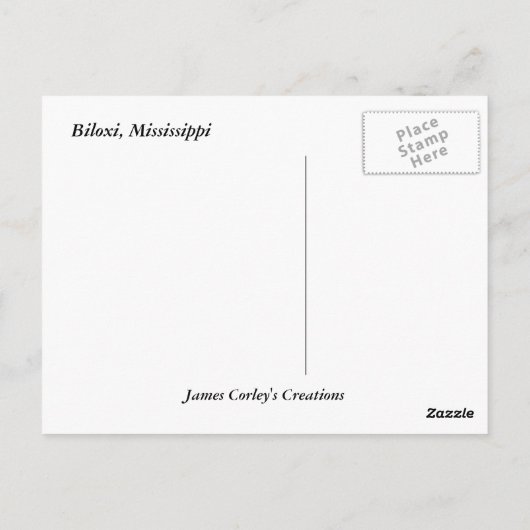 Old Biloxi Lighthouse Postkarte (Rückseite)