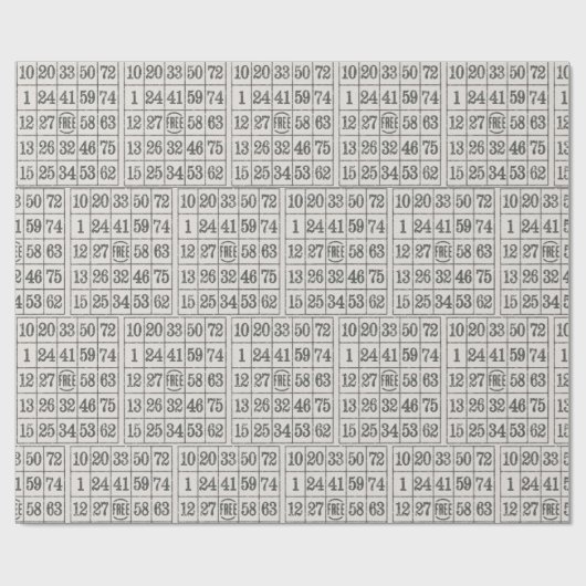 Old Bingo Card Geschenkpapier (Flach)