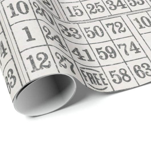 Old Bingo Card Geschenkpapier (Rolleneckpunkt)