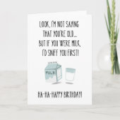 Old Birthday Card, Funny Birthday Card Rude Karte (Vorderseite)