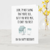 Old Birthday Card, Funny Birthday Card Rude Karte (Gelbe Blume)