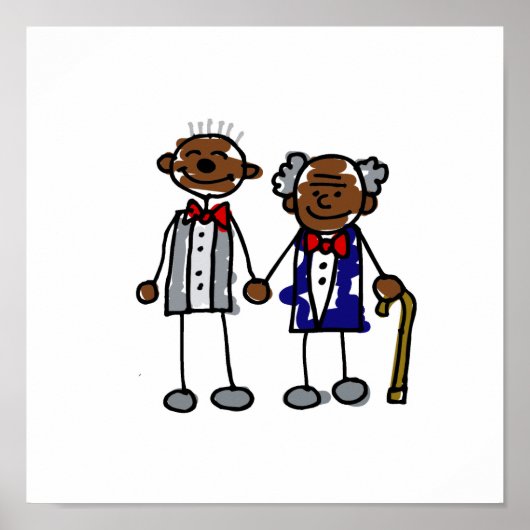 Old Black Gay Couple Poster (Vorne)