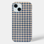 Old Blue Gingham Case-Mate iPhone Hülle (Rückseite)