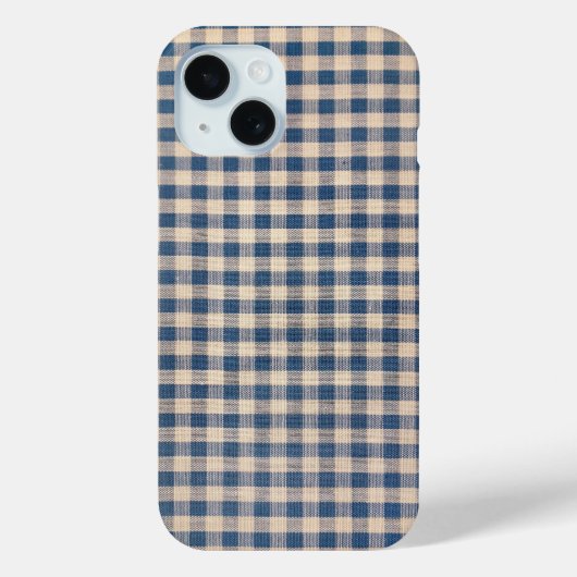 Old Blue Gingham Case-Mate iPhone Hülle (Rückseite)