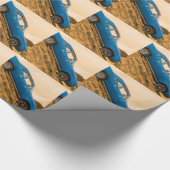 Old Blue Plymouth Barracuda Geschenkpapier (Ecke)