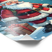 Old Blue Santa Claus Fotodruck (Ecke)