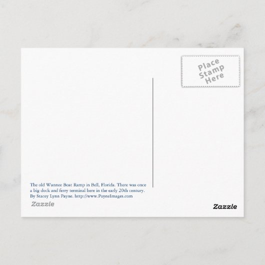 Old Boat Dock Postcard Postkarte (Rückseite)