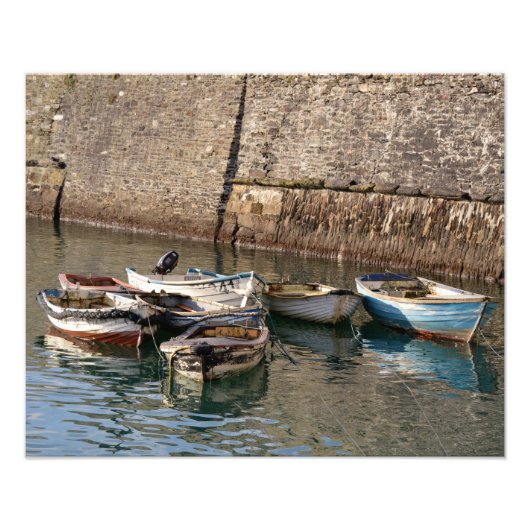Old Boats Mevagissey Cornwall England Fotodruck (Vorne)