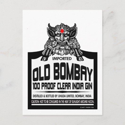 Old Bombay Gin Postkarte (Vorderseite)