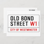 Old Bond Street Postkarte (Vorne/Hinten)