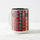 Old Book Library Quo Vadis Zweifarbige Tasse (Vorderseite Links)