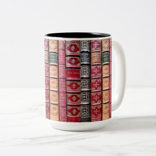 Old Book Library Quo Vadis Zweifarbige Tasse (VorderseiteRechts)