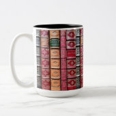 Old Book Library Quo Vadis Zweifarbige Tasse (Links)