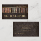 Old Book Store Antique Reading Shop by Owner Visitenkarte (Vorne/Hinten)