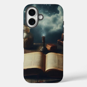 Old Book with Cloudy Sky iPhone 16 Hülle