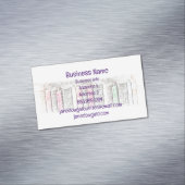 Old Books Writer der Aquarellbibliothek Magnetische Visitenkarte (Beispiel)