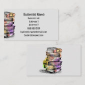 Old Books Writer der Aquarellbibliothek Visitenkarte (Vorne/Hinten)
