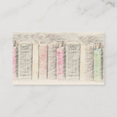 Old Books Writer der Aquarellbibliothek Visitenkarte (Rückseite)