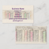 Old Books Writer der Aquarellbibliothek Visitenkarte (Vorne/Hinten)