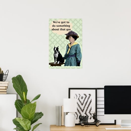 Old BostonTerrier Poster (Heimbüro)