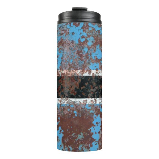 Old Botswana grunge background flagabstract, aged, Thermosbecher (Vorderseite)