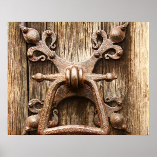 Old Brass Door Knocker Poster