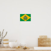 Old Brazilian flag Poster (Küche)