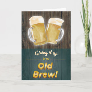 "Old Brew" Punny Beer Birthday Card Karte