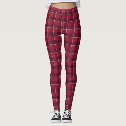 Old Brick and Cab Sav Plaid Leggings (Vorderseite)