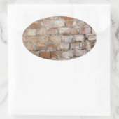 Old Brick Wall Ovaler Aufkleber (Tasche)