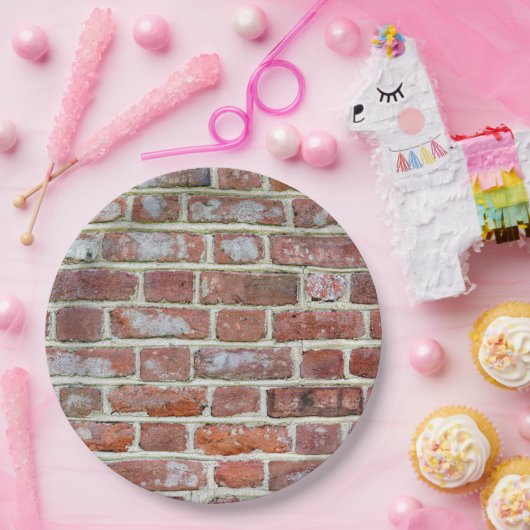 Old Brick Wall Pappteller (Party)