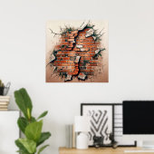 Old Brick Wall Poster (Heimbüro)