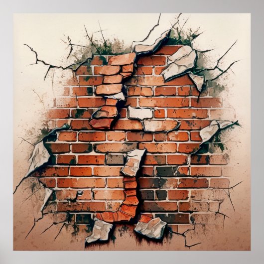 Old Brick Wall Poster (Vorne)