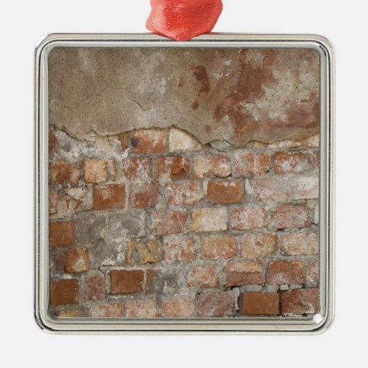 Old Brick Wall Silbernes Ornament (Vorne)