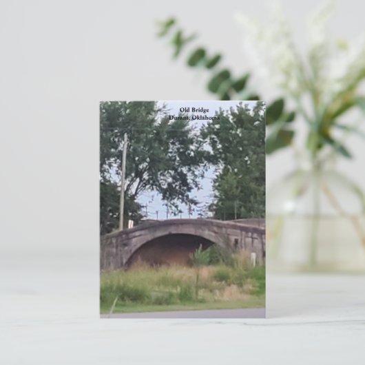Old Bridge Durant, Oklahoma Postkarte (Stehend Vorderseite)