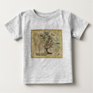 Old British America Explare Polar Bear Compass Map Baby T-shirt