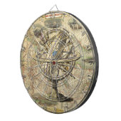 Old British America Explare Polar Bear Compass Map Dartscheibe (Vorderseite rechts)