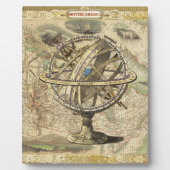Old British America Explare Polar Bear Compass Map Fotoplatte (Vorderseite)