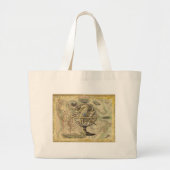 Old British America Explare Polar Bear Compass Map Jumbo Stoffbeutel (Vorne)