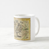 Old British America Explare Polar Bear Compass Map Kaffeetasse (VorderseiteRechts)