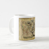 Old British America Explare Polar Bear Compass Map Kaffeetasse (Vorderseite Links)