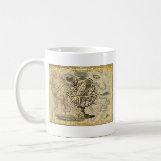 Old British America Explare Polar Bear Compass Map Kaffeetasse (Links)