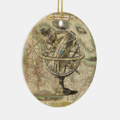 Old British America Explare Polar Bear Compass Map Keramik Ornament (Rechts)